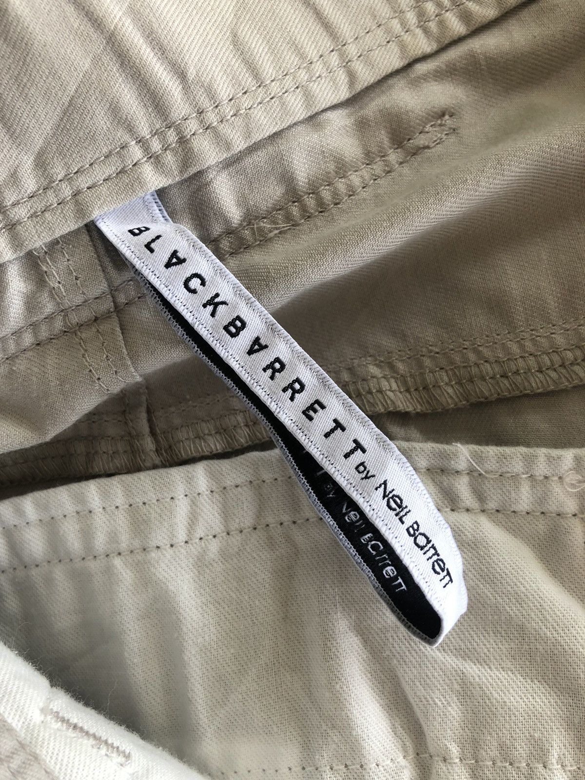 Black Barrett × Neil Barrett OG Neil Barrett 🇮🇹 Cargo Pocket Linen Blend Parachute Pants Size US 32 / EU 48 - 7 Thumbnail
