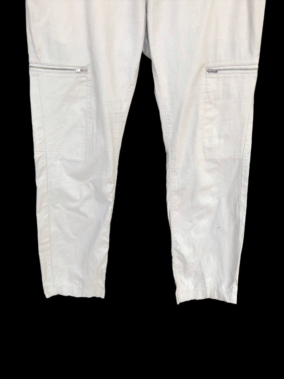Black Barrett × Neil Barrett OG Neil Barrett 🇮🇹 Cargo Pocket Linen Blend Parachute Pants Size US 32 / EU 48 - 3 Thumbnail