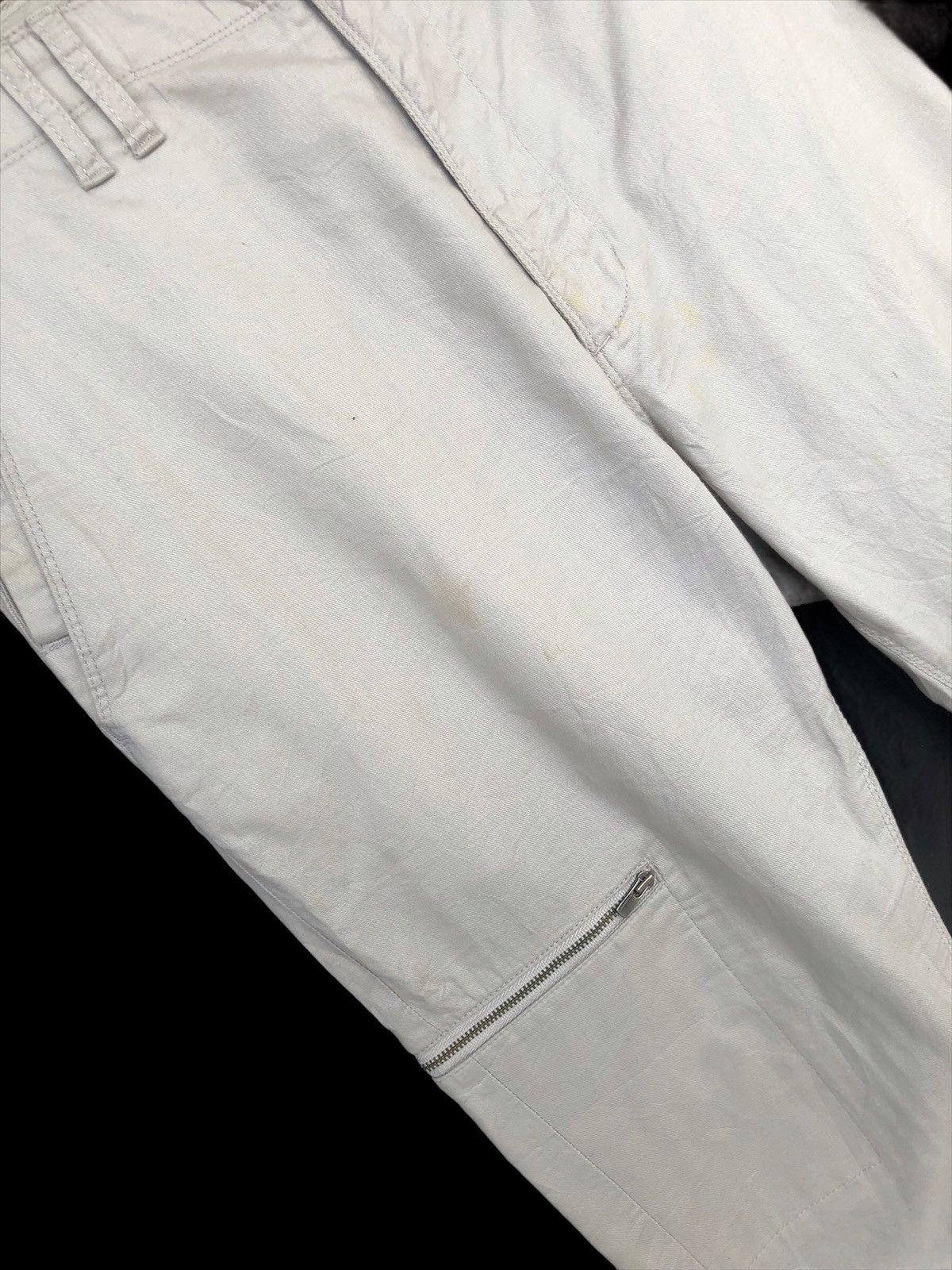 Black Barrett × Neil Barrett OG Neil Barrett 🇮🇹 Cargo Pocket Linen Blend Parachute Pants Size US 32 / EU 48 - 4 Thumbnail