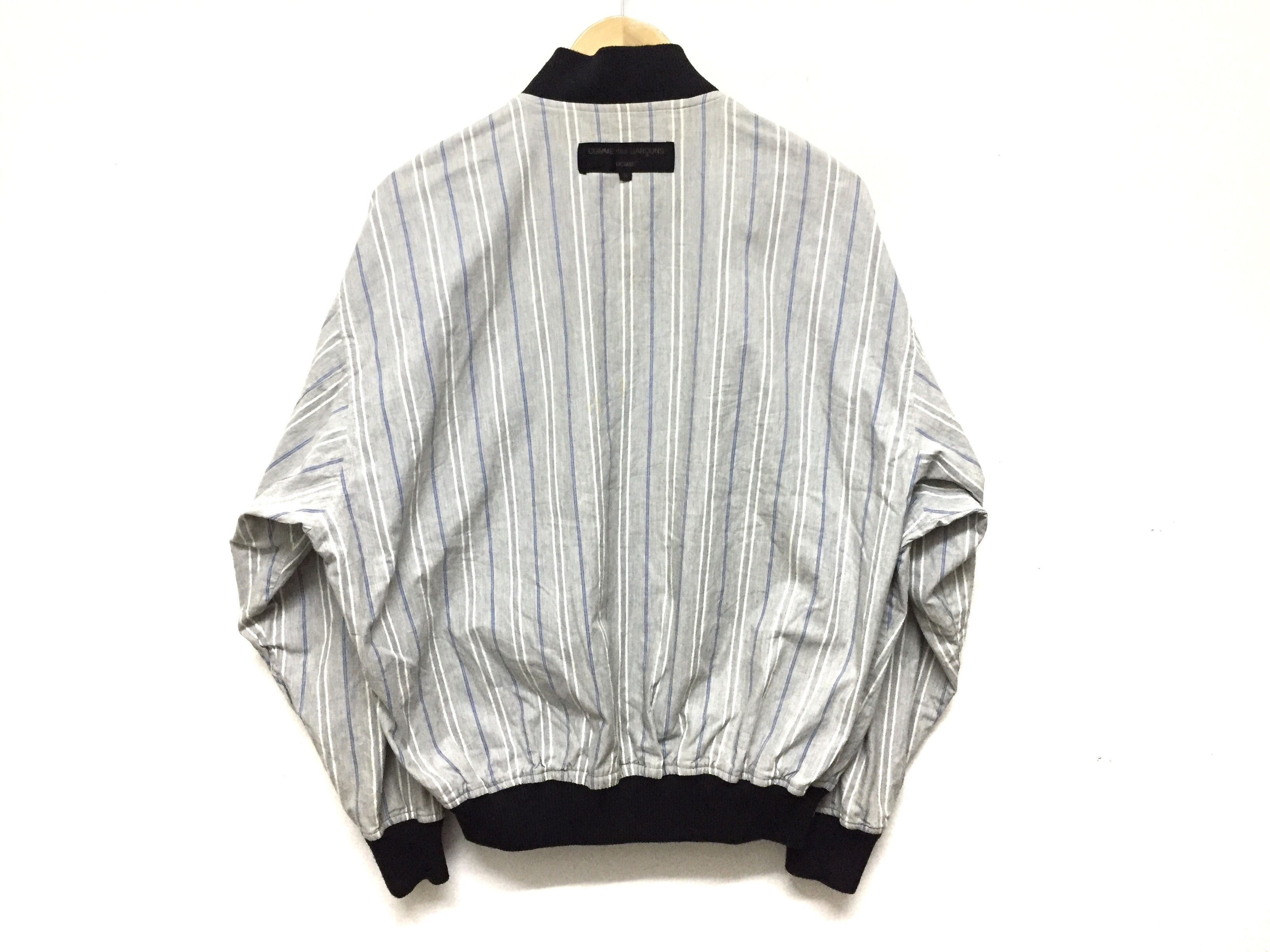 Comme des Garcons Homme SS1989 COMME Des GARCONS Stripe Reversible bomber jacket Size US M / EU 48-50 / 2 - 2 Thumbnail