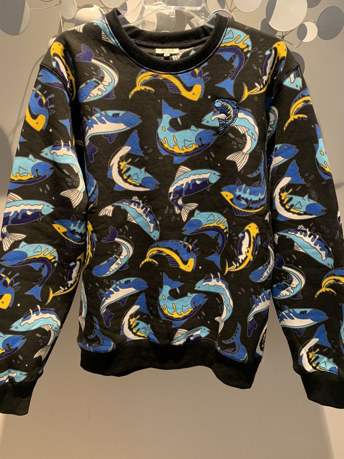 Kenzo Fish Print Sweatshirt Tops