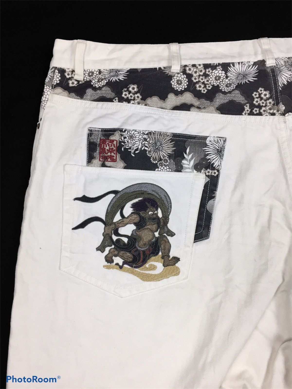 Japanese Brand Rare Design Karakuri Tamashi Jeans Short Pants Size US 44 / EU 60 - 11 Thumbnail