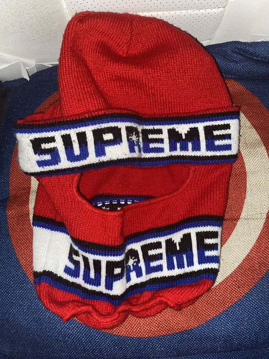 Supreme Supreme Double Logo Facemask Beanie (Red) FW20 | Grailed