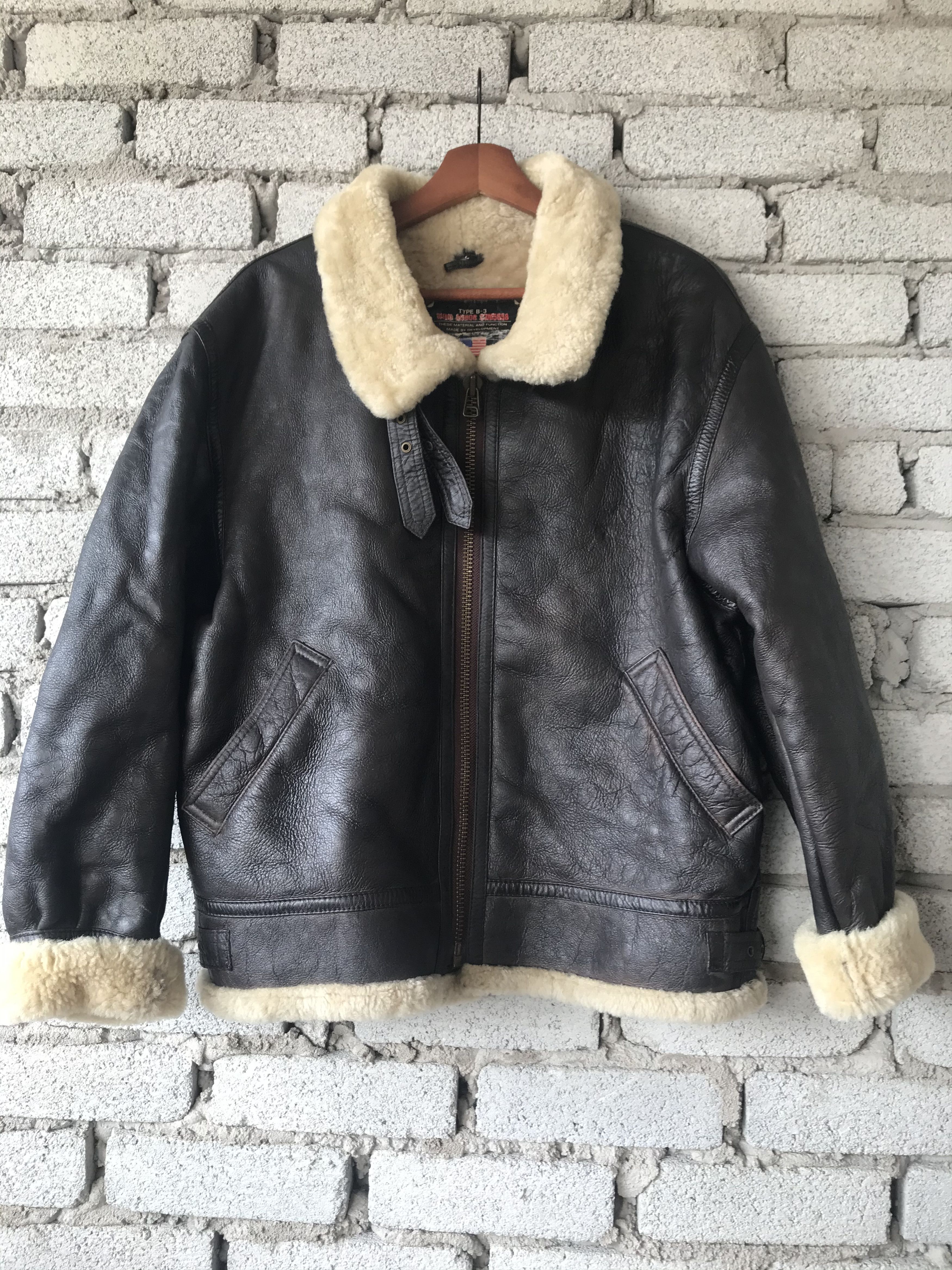 Vintage B3 Wind Armor Sheepskin Sherpa Leather Jacket Made in Korea ...