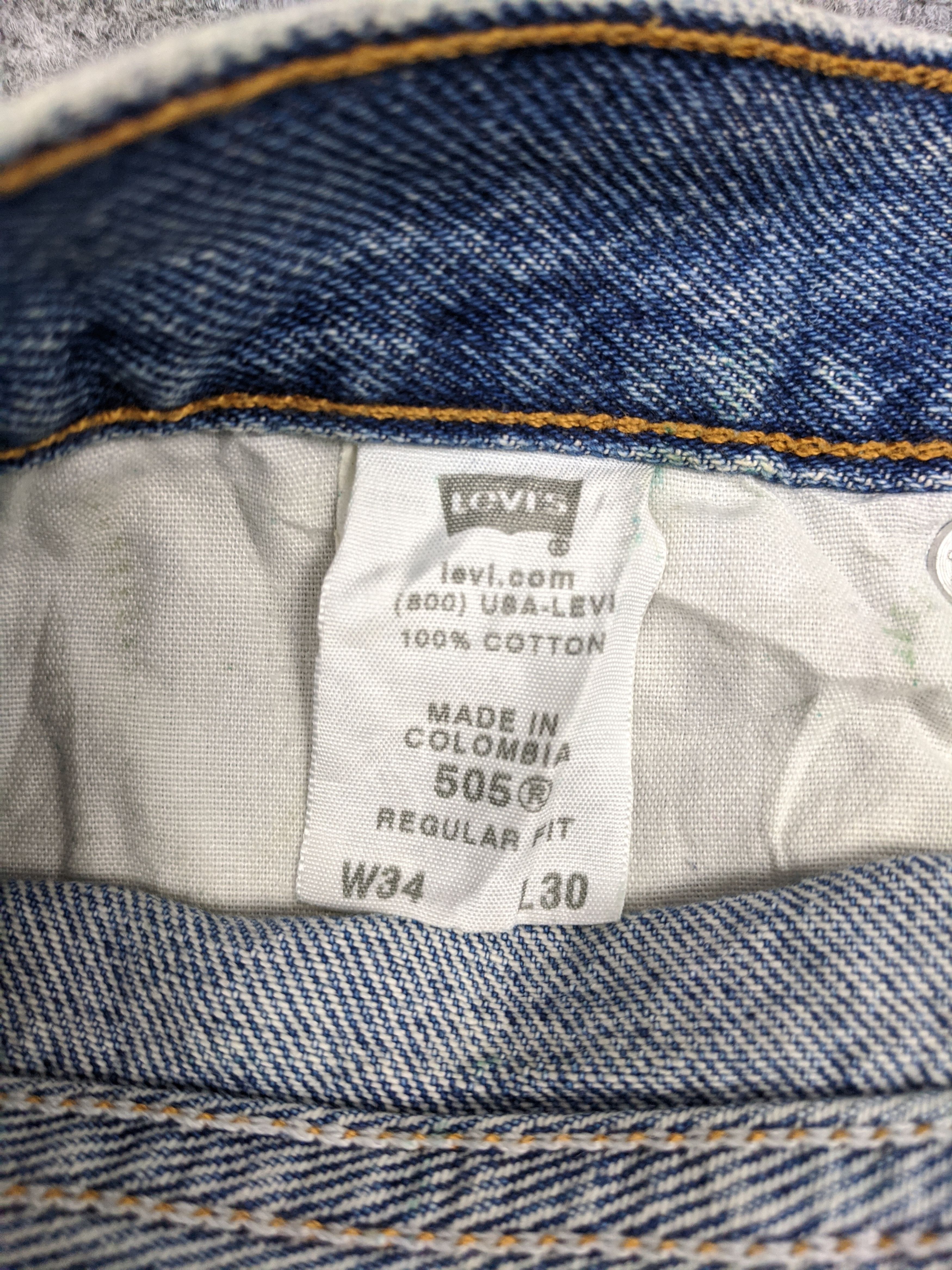 Levi's Vintage Levis 505 Jeans DP0608 Size US 35 - 8 Thumbnail