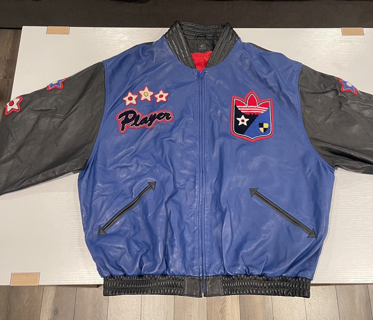 Adidas Vintage Adidas RunDMC leather jacket Grailed