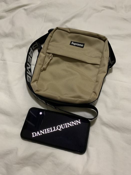 Supreme tan shoulder outlet bag