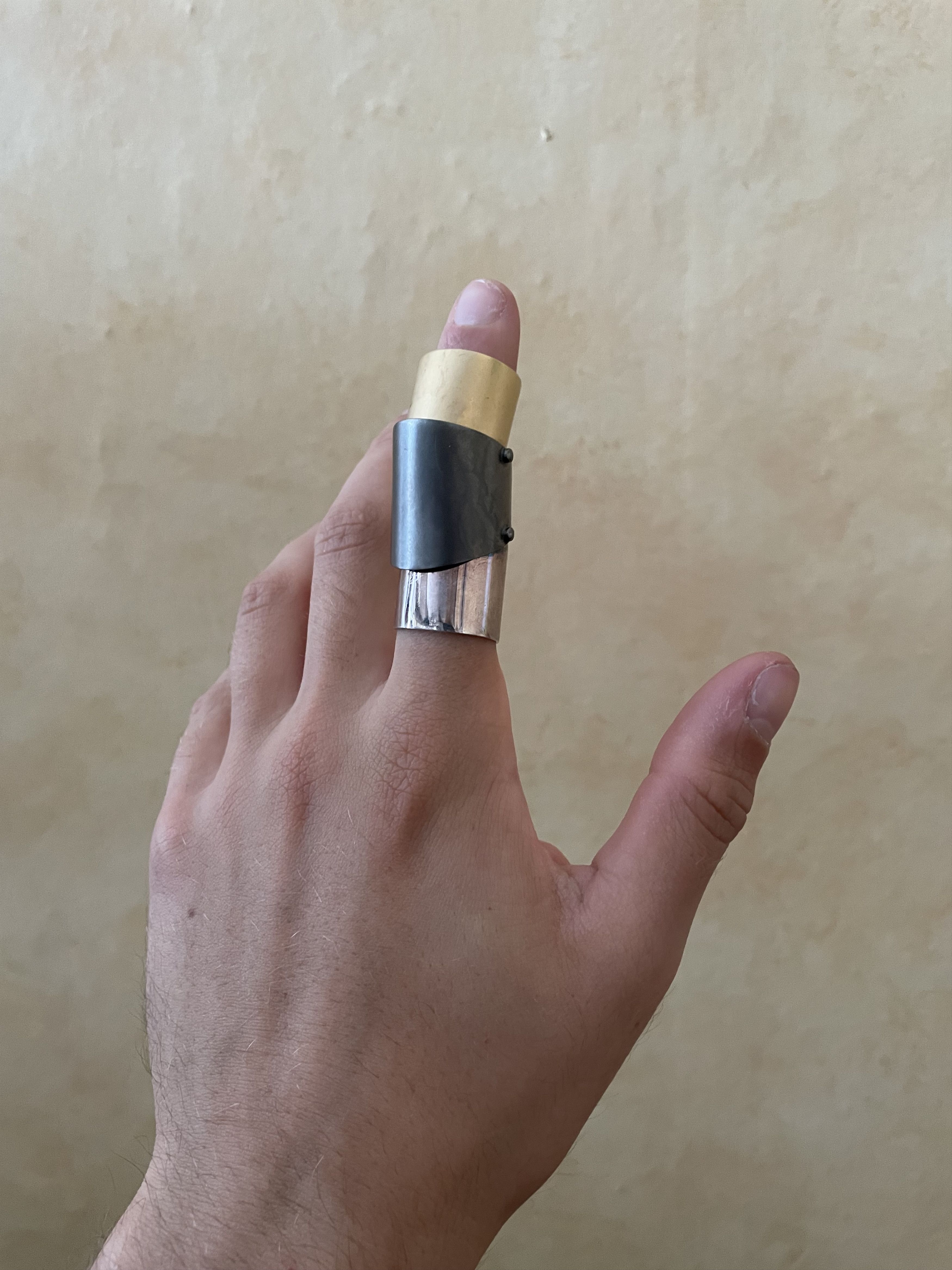 Maison Margiela Margiela 2000s Tri Color Armor Ring | Grailed