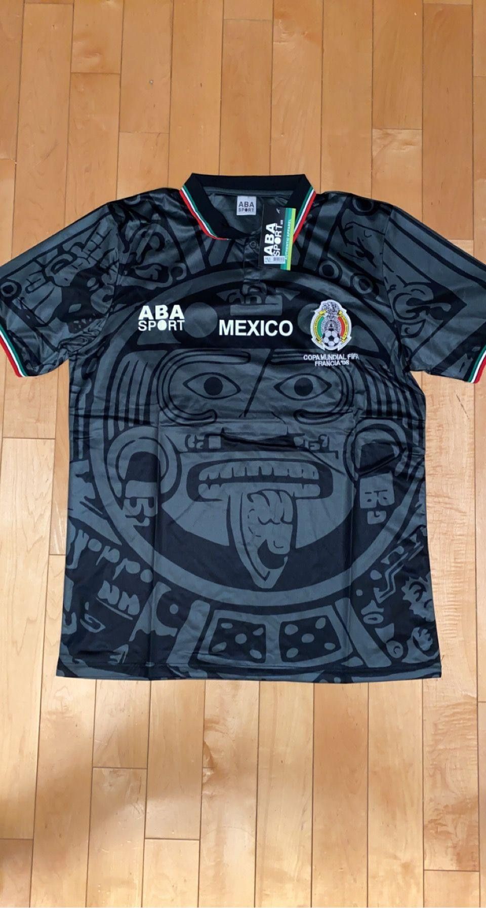 Other 1998 Mexico Black Away Retro Soccer Futbol Aztec Jersey | Grailed