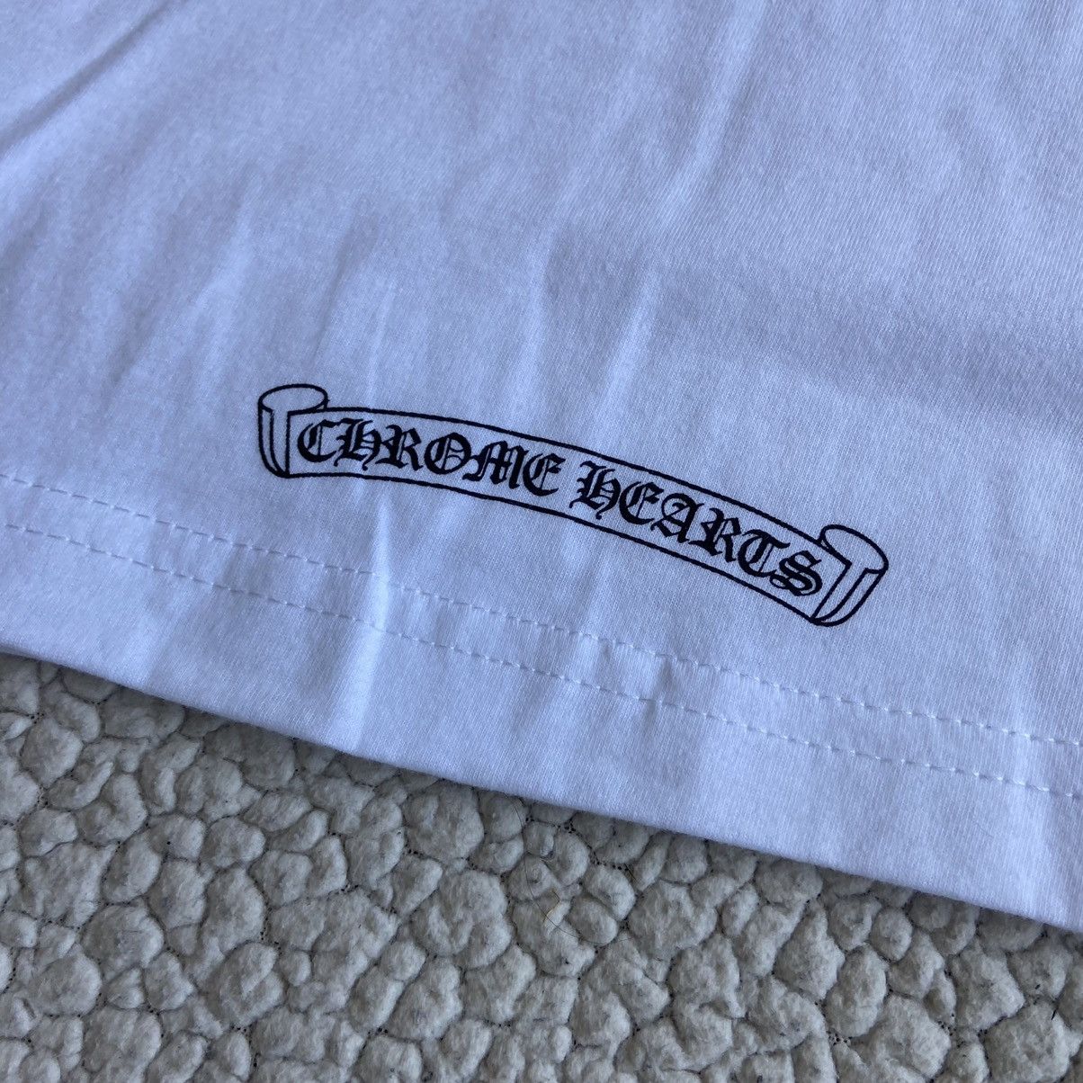 Chrome Hearts Chrome Hearts White Neck Logo T Shirt XXL Size US XXL / EU 58 / 5 - 5 Thumbnail