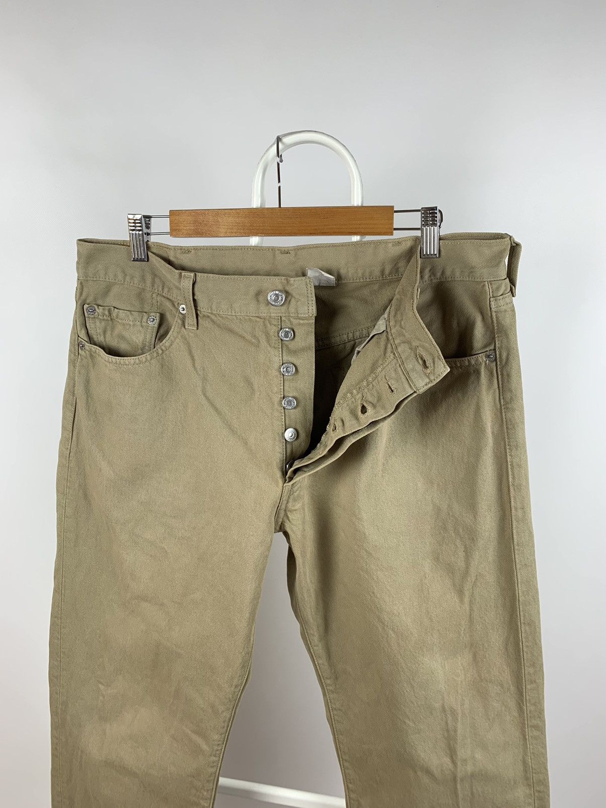 Levi's 90s Vintage Levi’s 501 Beige Denim Jeans Pants Size US 38 / EU 54 - 10 Thumbnail