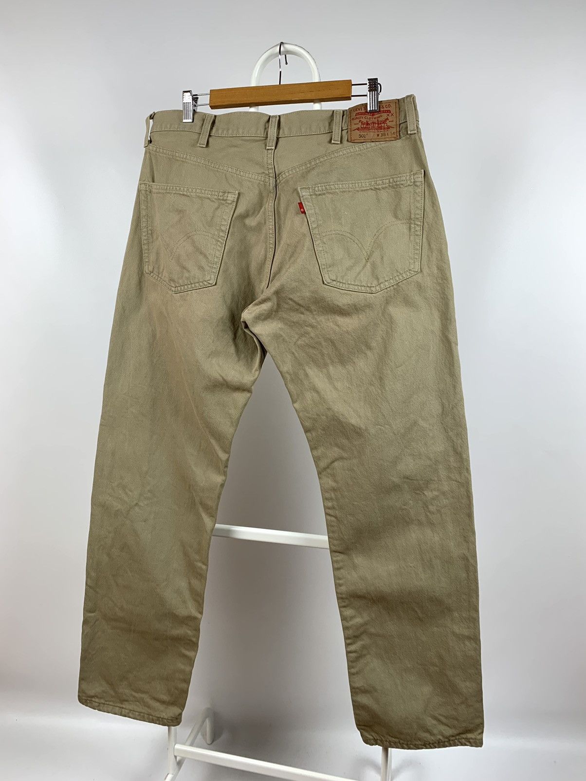 Levi's 90s Vintage Levi’s 501 Beige Denim Jeans Pants Size US 38 / EU 54 - 2 Thumbnail