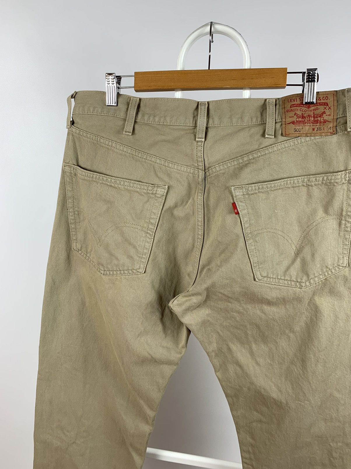 Levi's 90s Vintage Levi’s 501 Beige Denim Jeans Pants Size US 38 / EU 54 - 6 Thumbnail