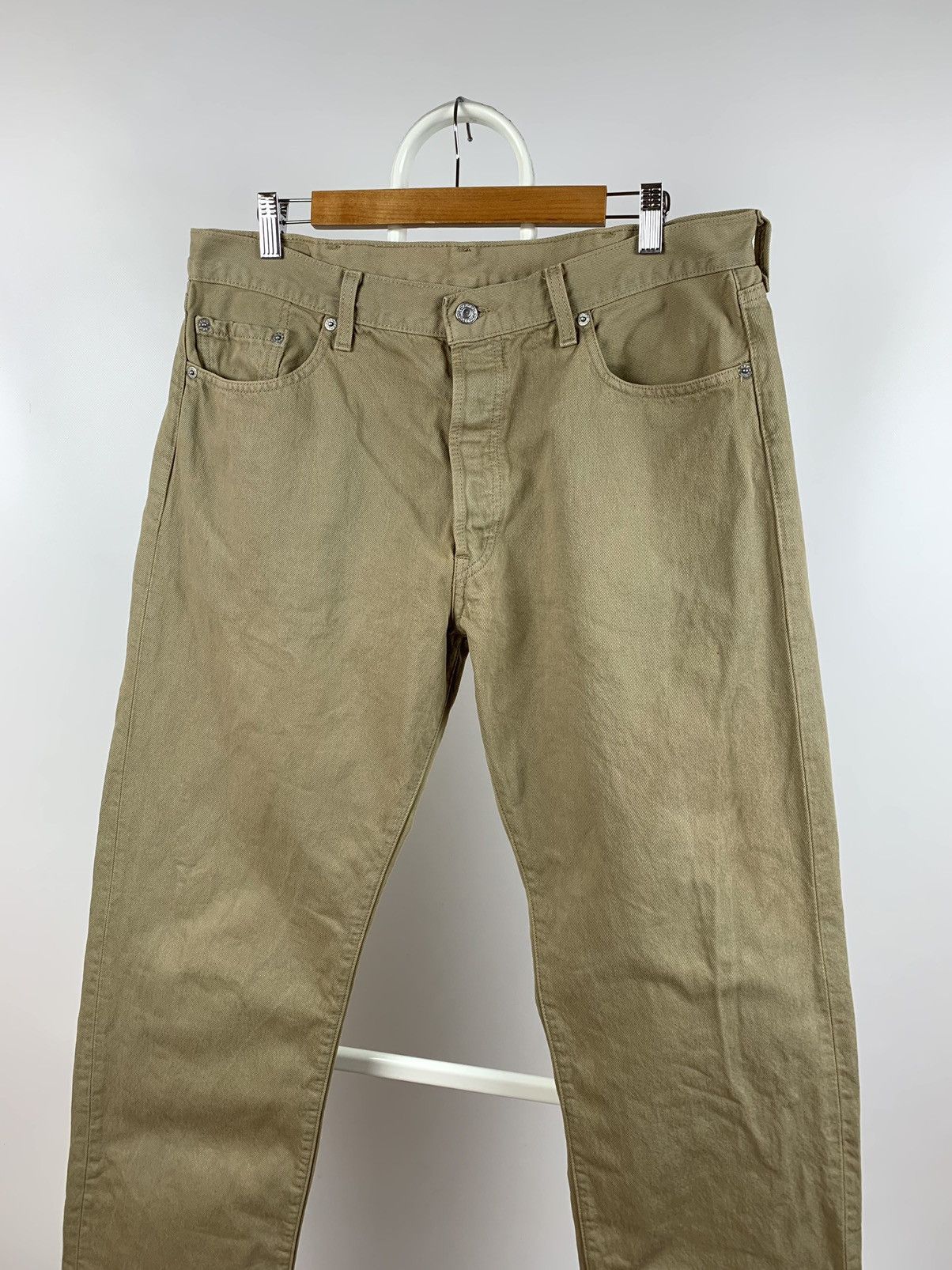 Levi's 90s Vintage Levi’s 501 Beige Denim Jeans Pants Size US 38 / EU 54 - 4 Thumbnail
