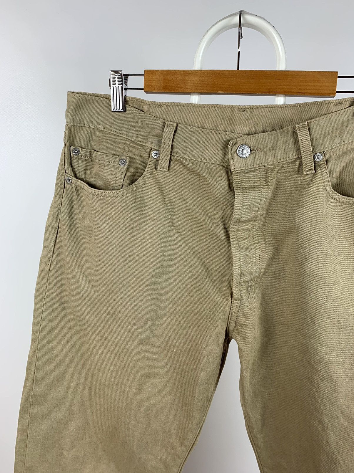 Levi's 90s Vintage Levi’s 501 Beige Denim Jeans Pants Size US 38 / EU 54 - 9 Thumbnail