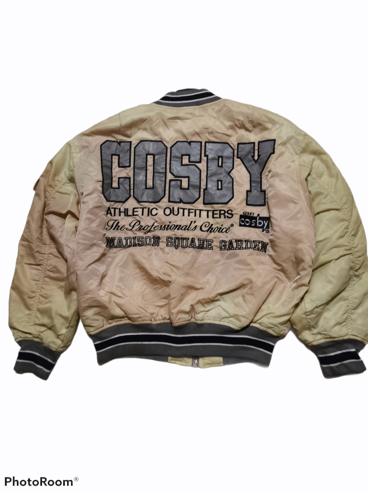 Vintage Sun Faded Gerry Cosby Varsity Bomber Jacket