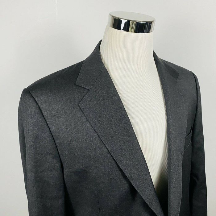 Canali Canali 44R Sport Coat 100% Wool Dark Charcoal Two Button | Grailed