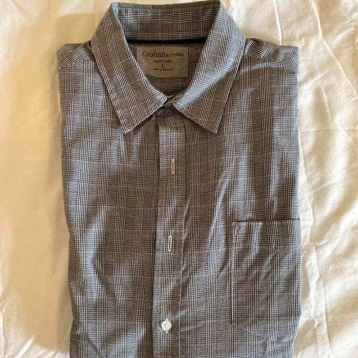 Croft & Barrow Croft & Barrow Large Gray Striped Shirt | Grailed