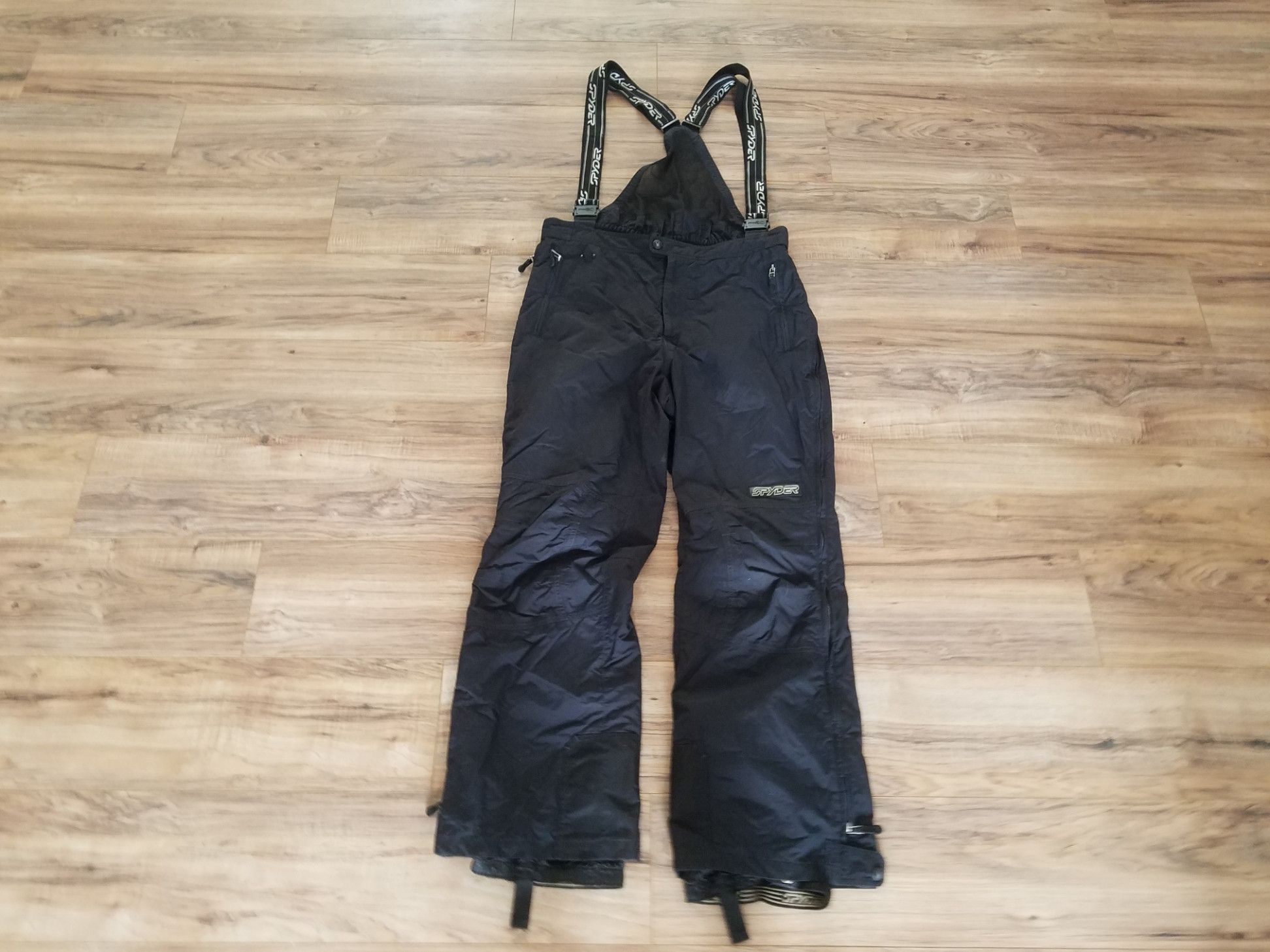 Spyder Spyder Mens XL Black Ski Snow Snowboard Pants Bibs Overalls