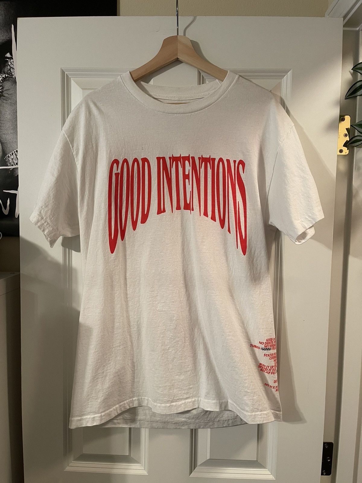 Vlone x nav good intentions top tee white