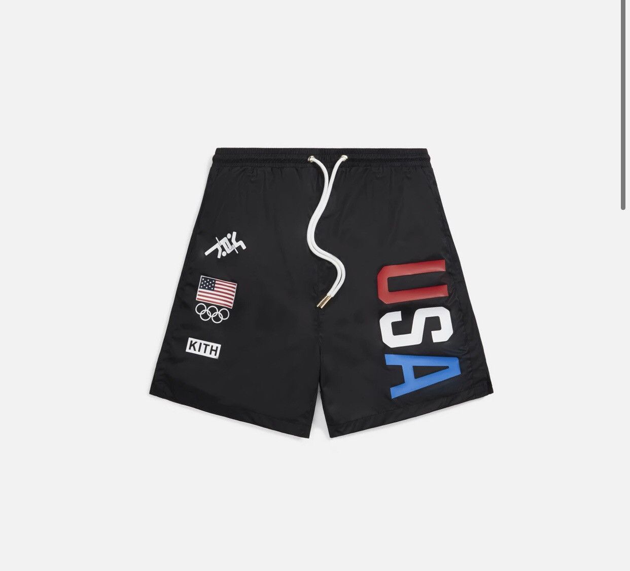 Kith × Usa Olympics Kith for Team USA Ring Black Swim Shorts | Grailed