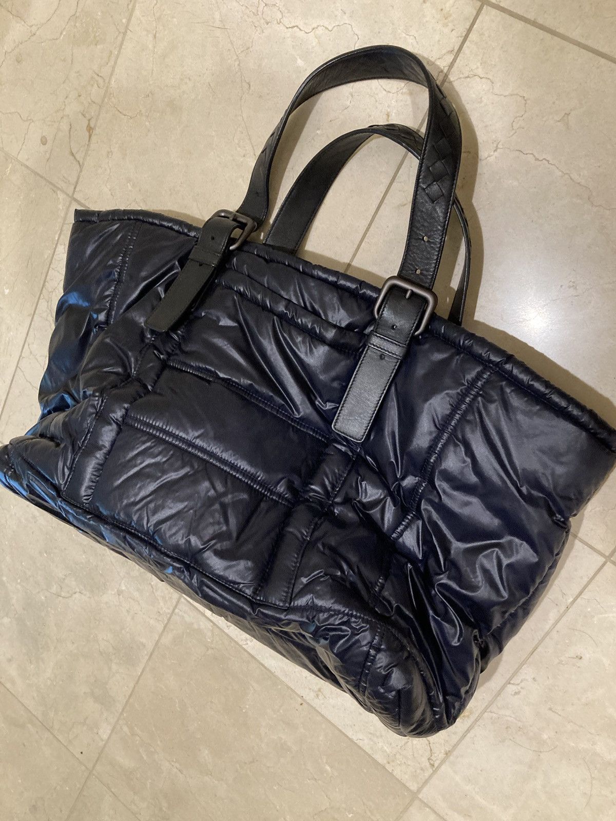 Bottega Veneta Bottega Veneta Navy Nylon Tote Bag Size ONE SIZE - 3 Thumbnail