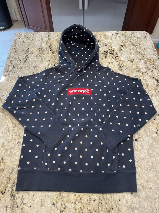 Supreme cdg sale hoodie polka dot