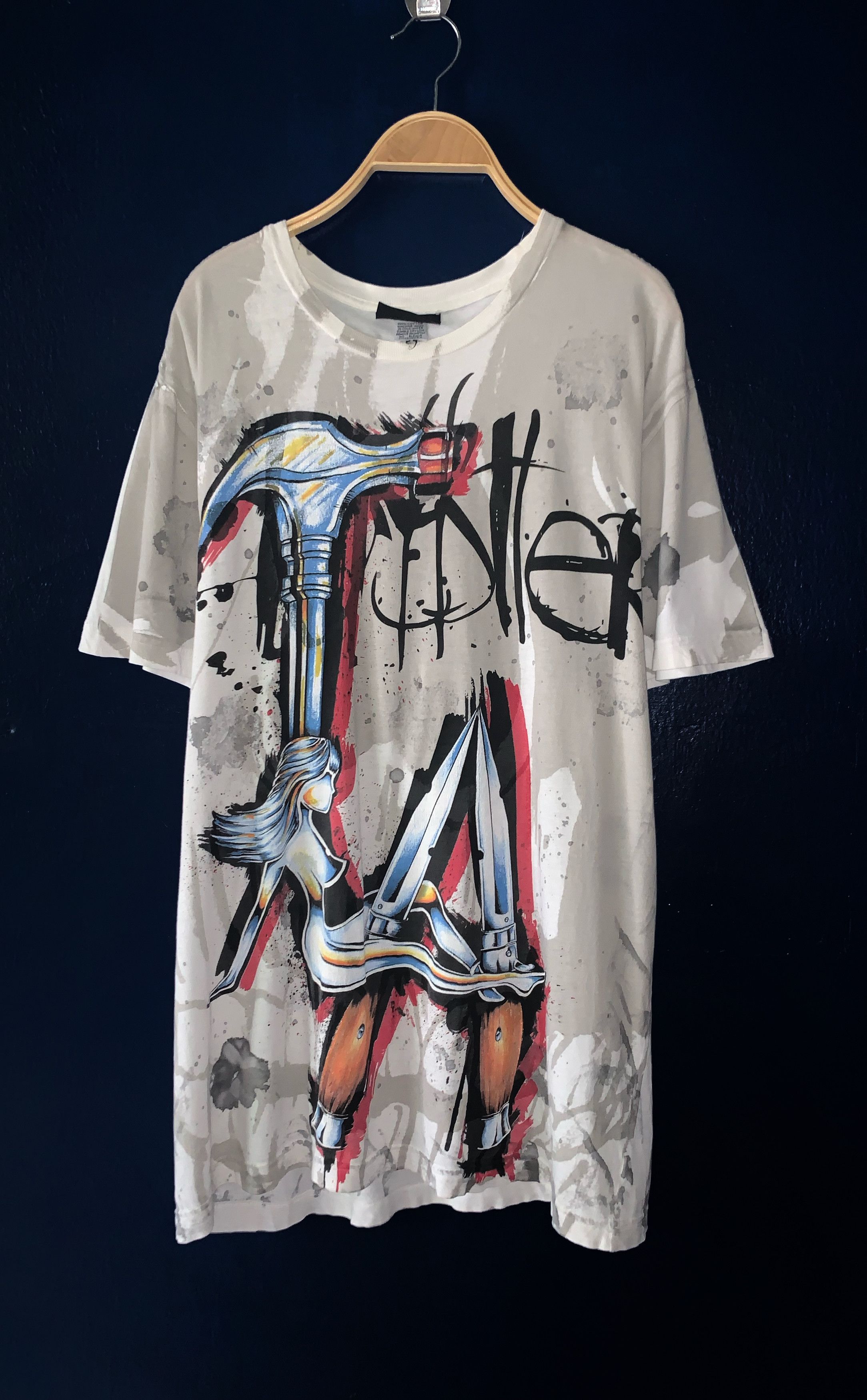 Vintage Hustler Fullprint Vintage Shirt Size US XL / EU 56 / 4 - 1 Thumbnail