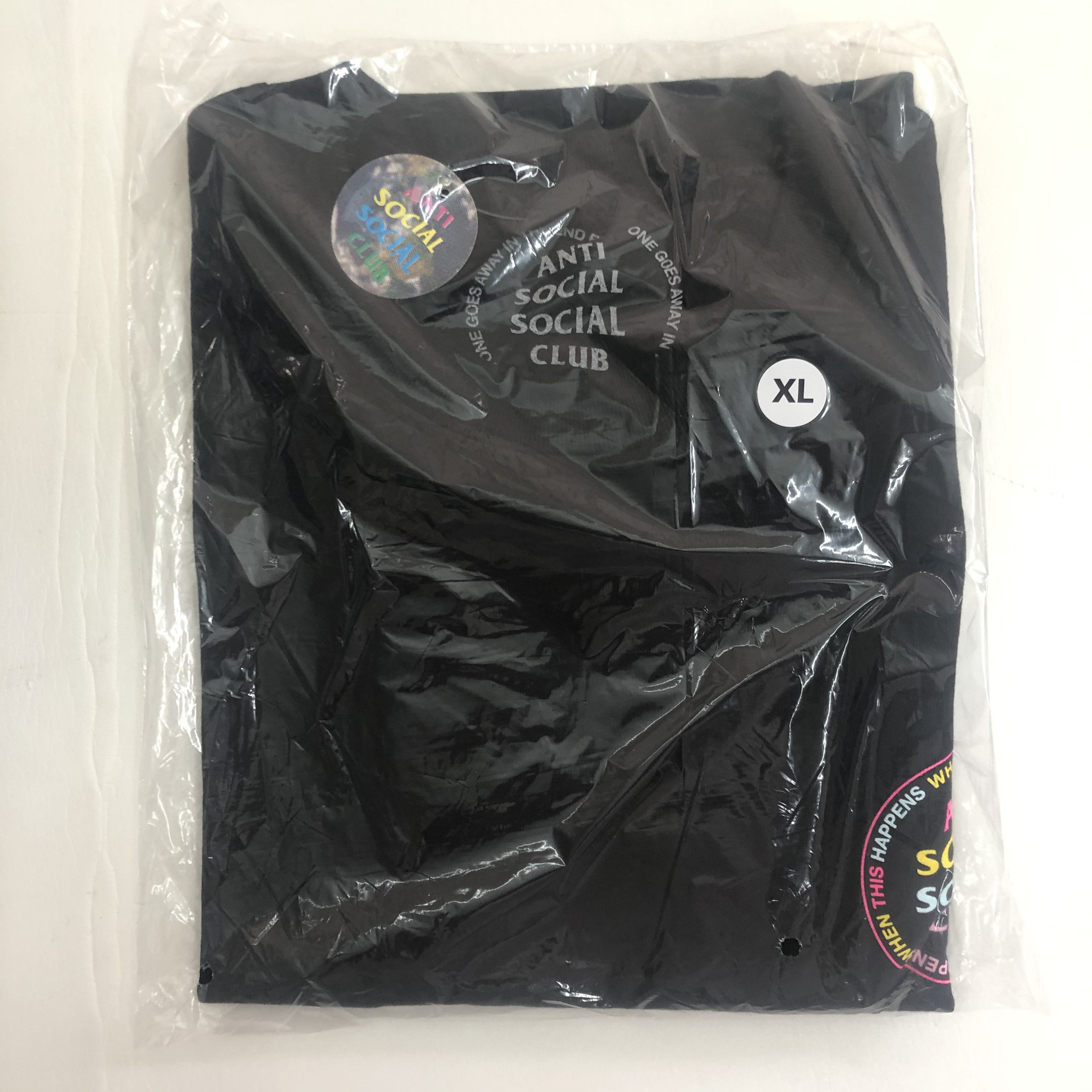Anti Social Social Club × Members Only DS Weekly ASSC What Happened Black Tee Bape FTP FOG CDG KITH Size US XL / EU 56 / 4 - 2 Thumbnail