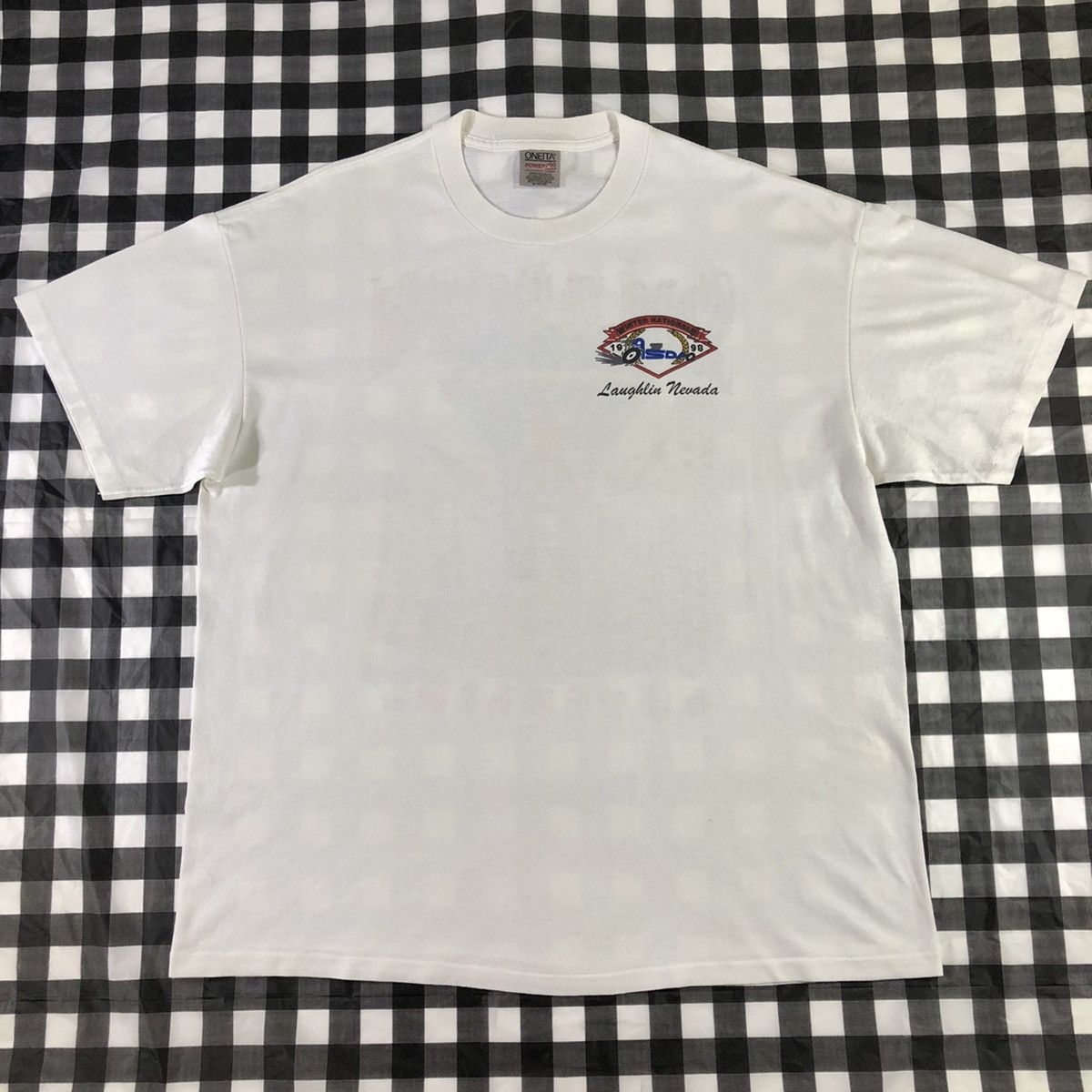 Vintage Sand Drag Race 1998 Laughlin Nevada Dragster Car Racing Tee Size US XL / EU 56 / 4 - 2 Thumbnail