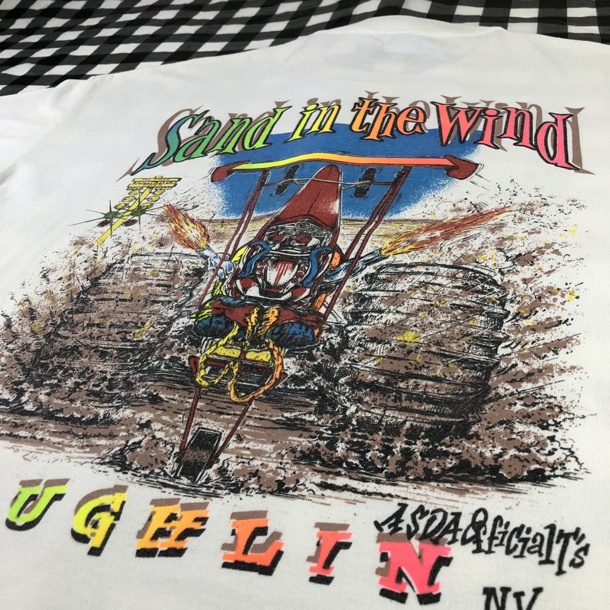Vintage Sand Drag Race 1998 Laughlin Nevada Dragster Car Racing Tee Size US XL / EU 56 / 4 - 5 Thumbnail