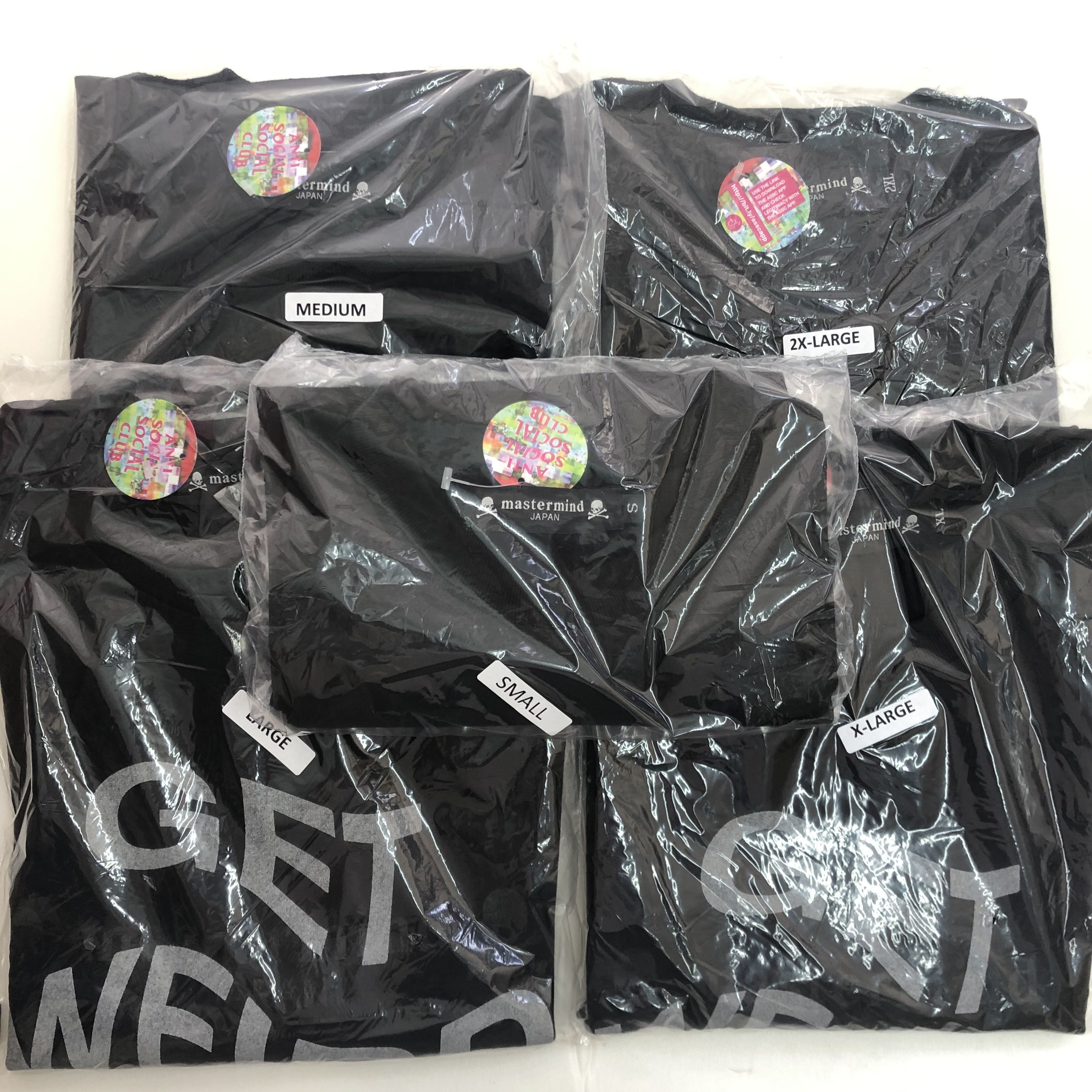 Anti Social Social Club × Mastermind Japan DS Mastermind X ASSC 3M Reflective Get Weird Black Tee BAPE Size US L / EU 52-54 / 3 - 7 Thumbnail