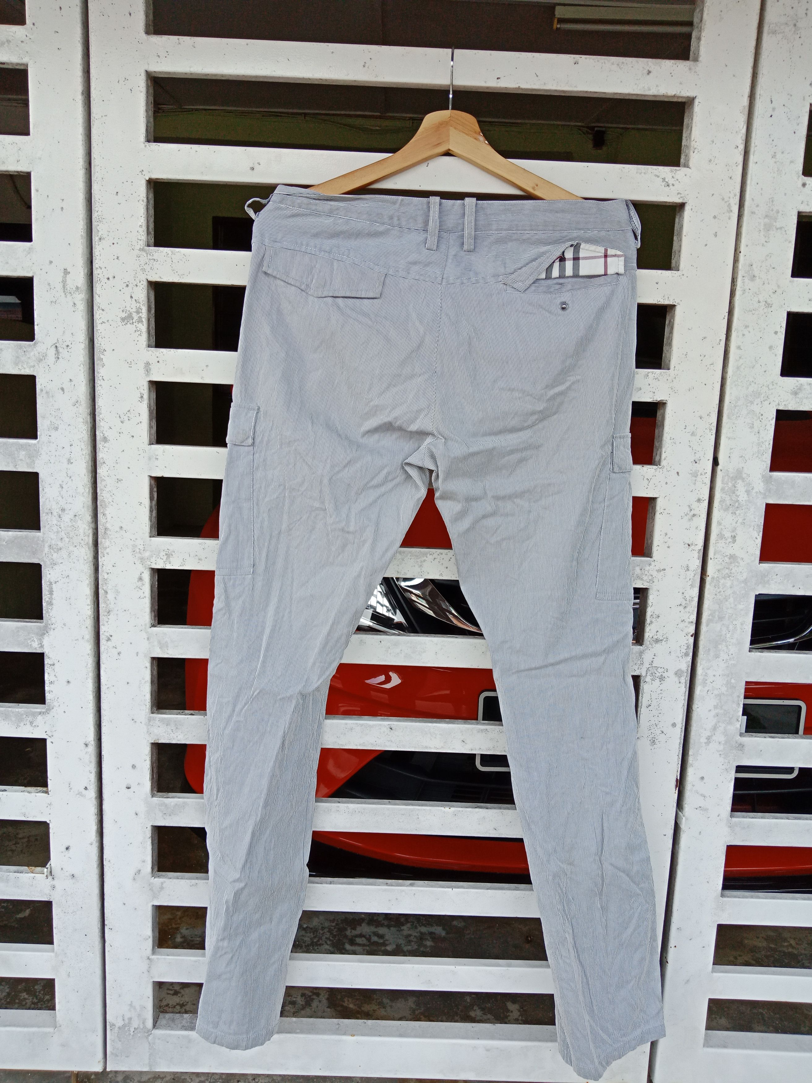 Burberry Burberry Black Label Stripes Novacheck Cargo Pants Size US 33 - 2 Thumbnail