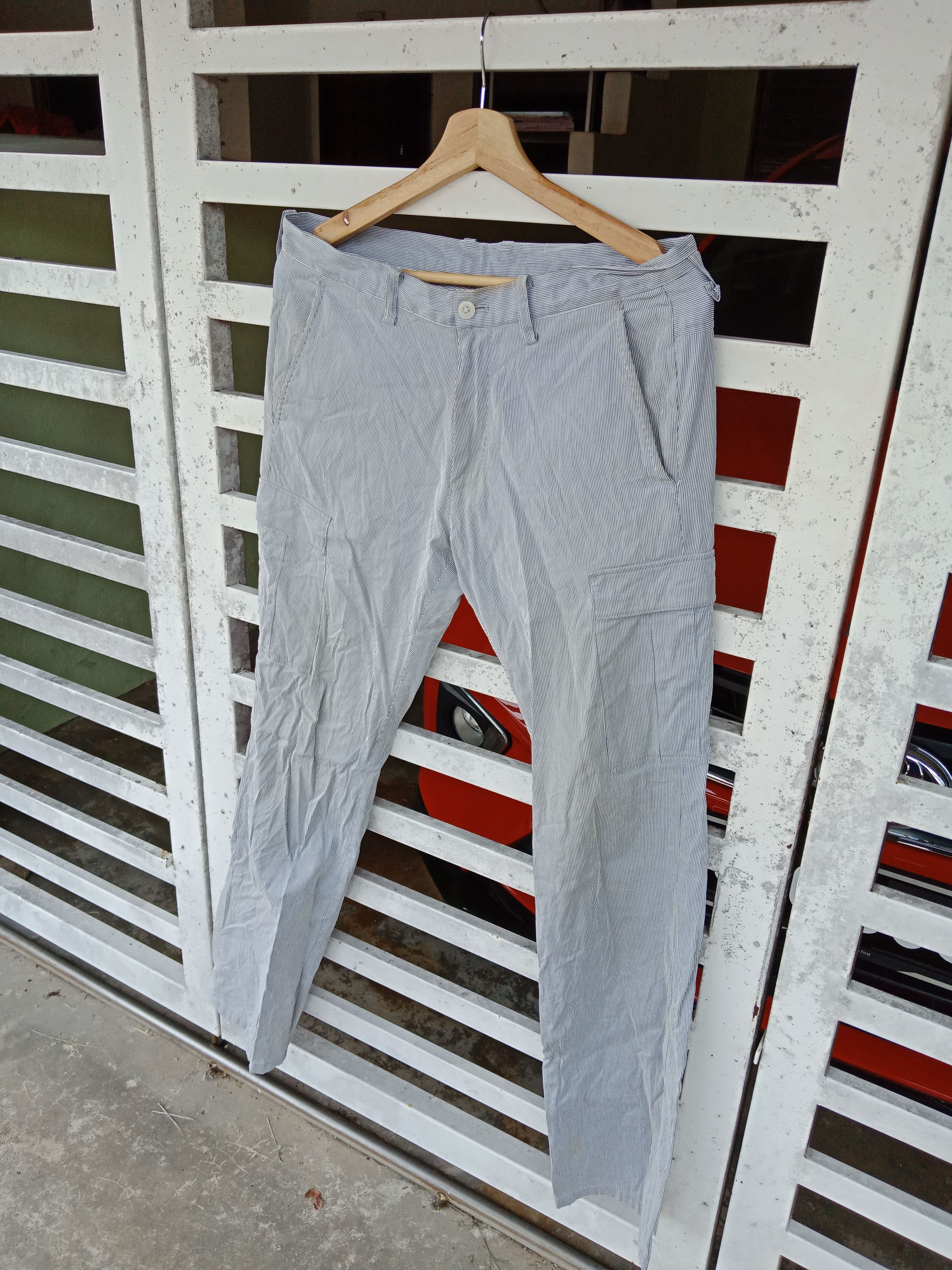Burberry Burberry Black Label Stripes Novacheck Cargo Pants Size US 33 - 3 Thumbnail