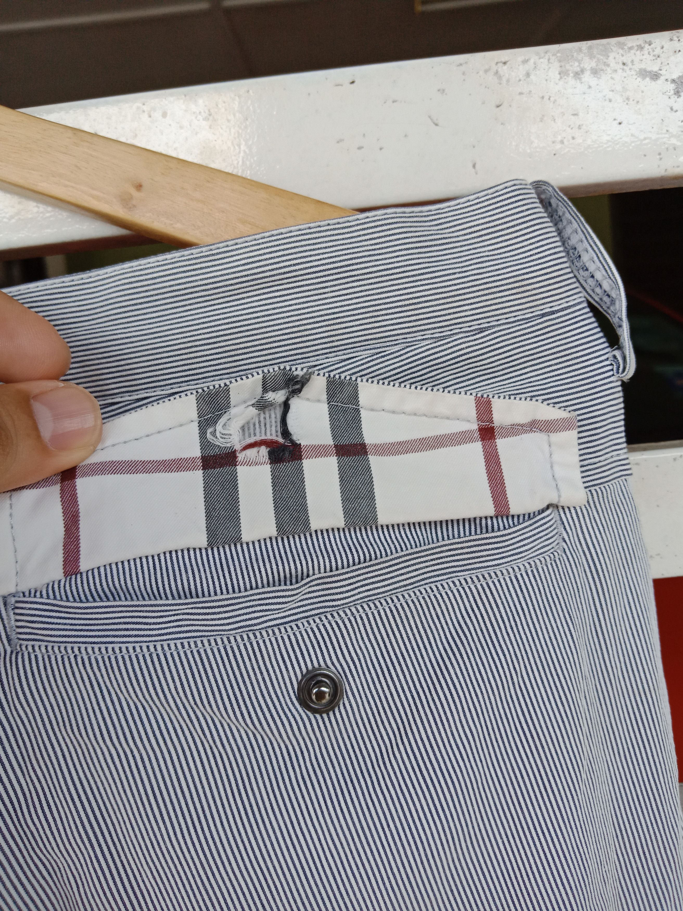 Burberry Burberry Black Label Stripes Novacheck Cargo Pants Size US 33 - 6 Thumbnail