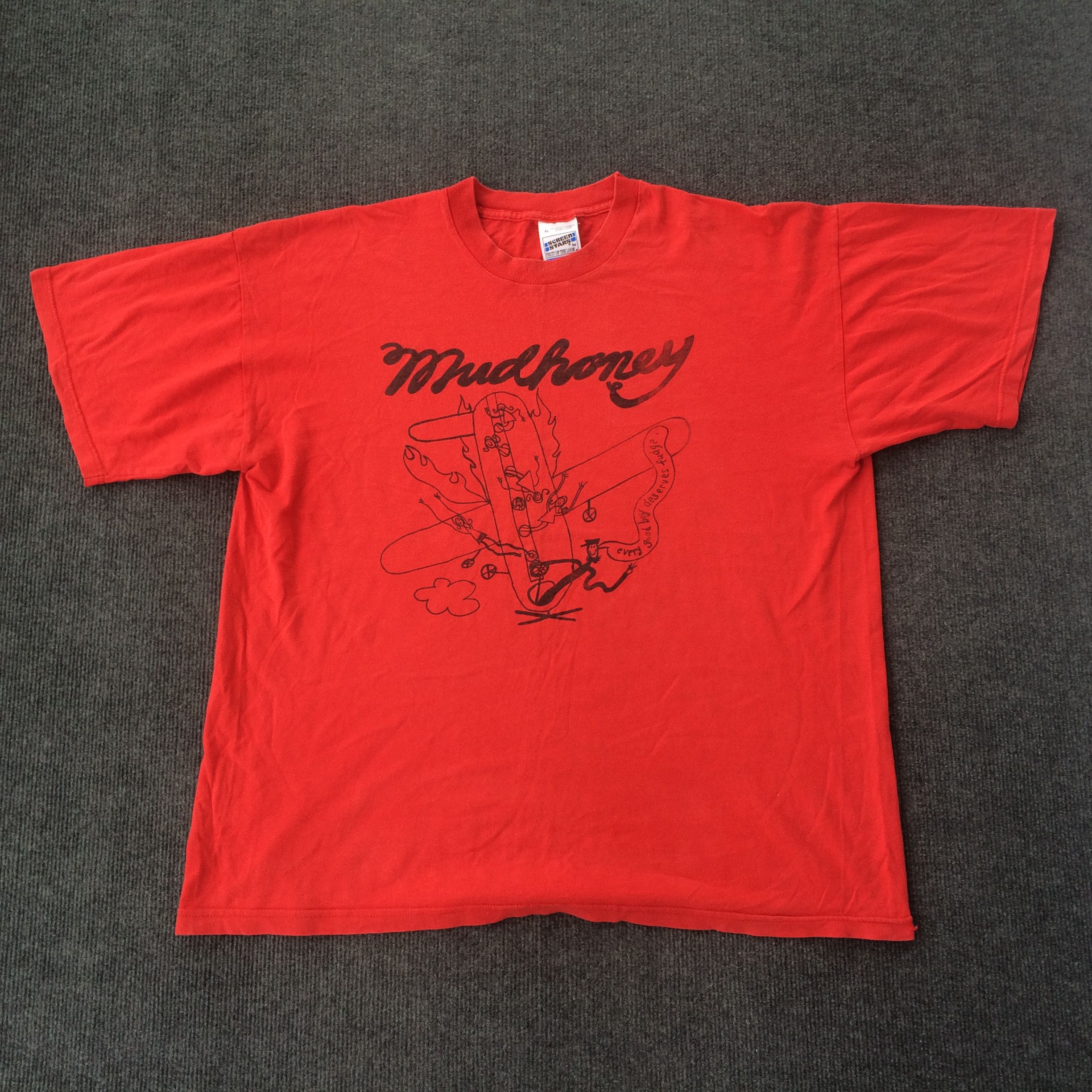 Vtg Mudhoney 90s Size XL Tour Rare T shirt