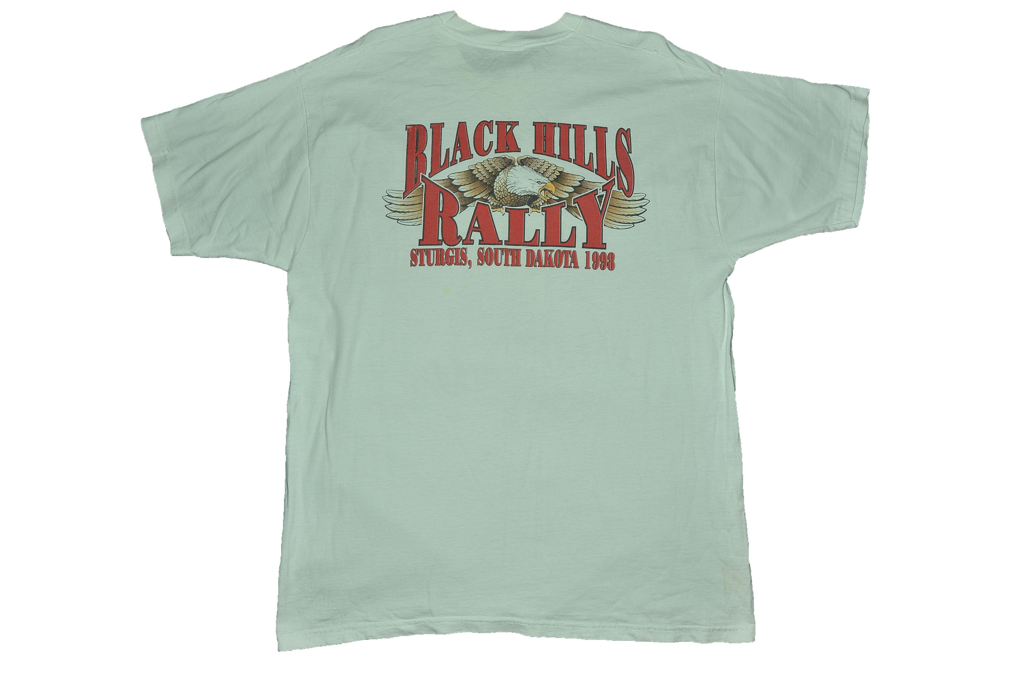 Fruit Of The Loom Vintage 1998 Sturgis Black Hills Rally Harley Davidson Tee Size US XL / EU 56 / 4 - 2 Thumbnail