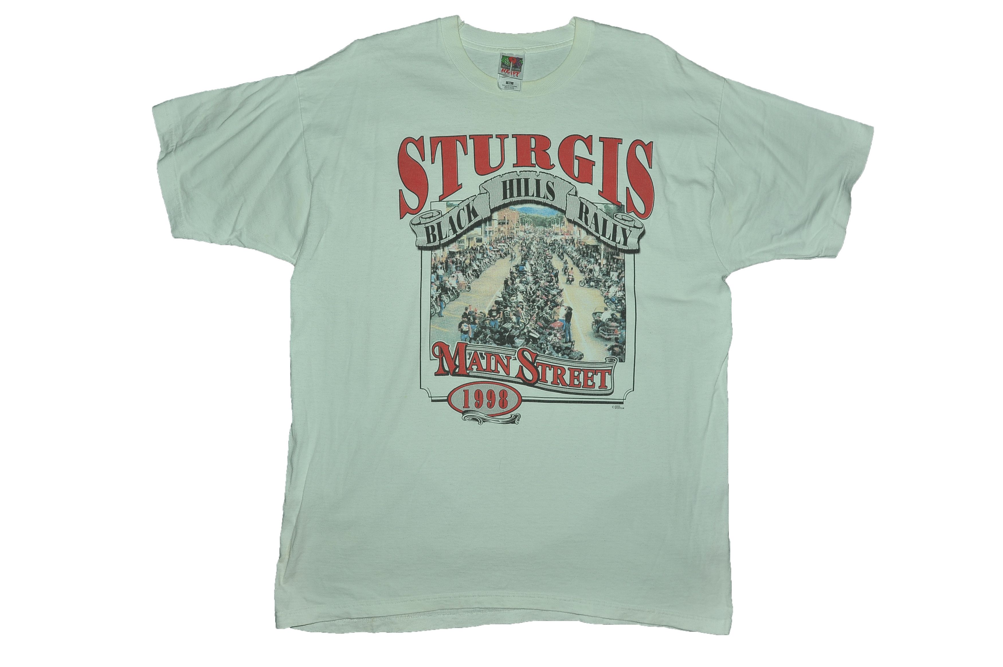 Fruit Of The Loom Vintage 1998 Sturgis Black Hills Rally Harley Davidson Tee Size US XL / EU 56 / 4 - 1 Thumbnail