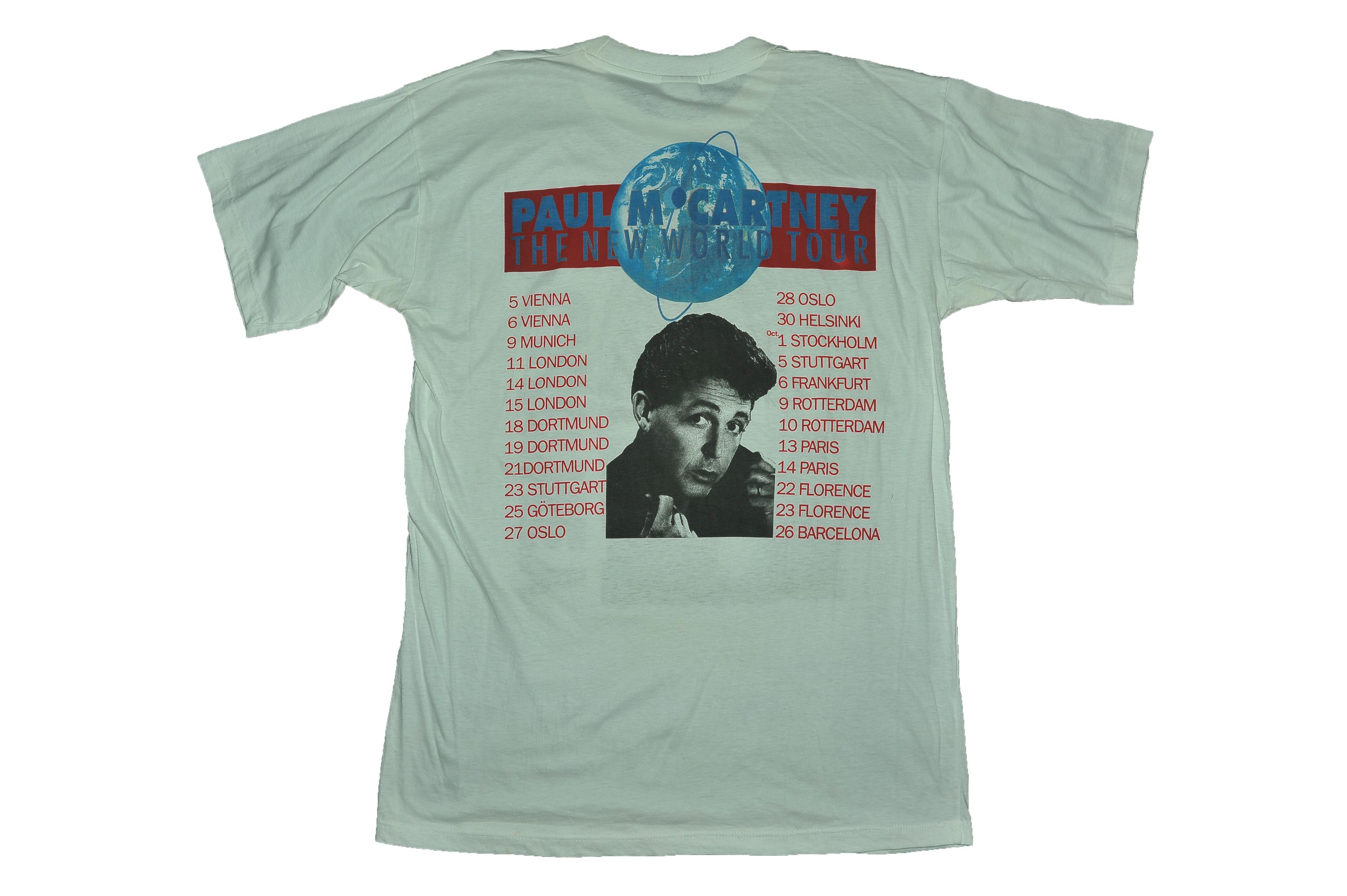 Vintage Vintage 90s Paul Mccartney The New World Tour t-shirt Size US XL / EU 56 / 4 - 2 Thumbnail