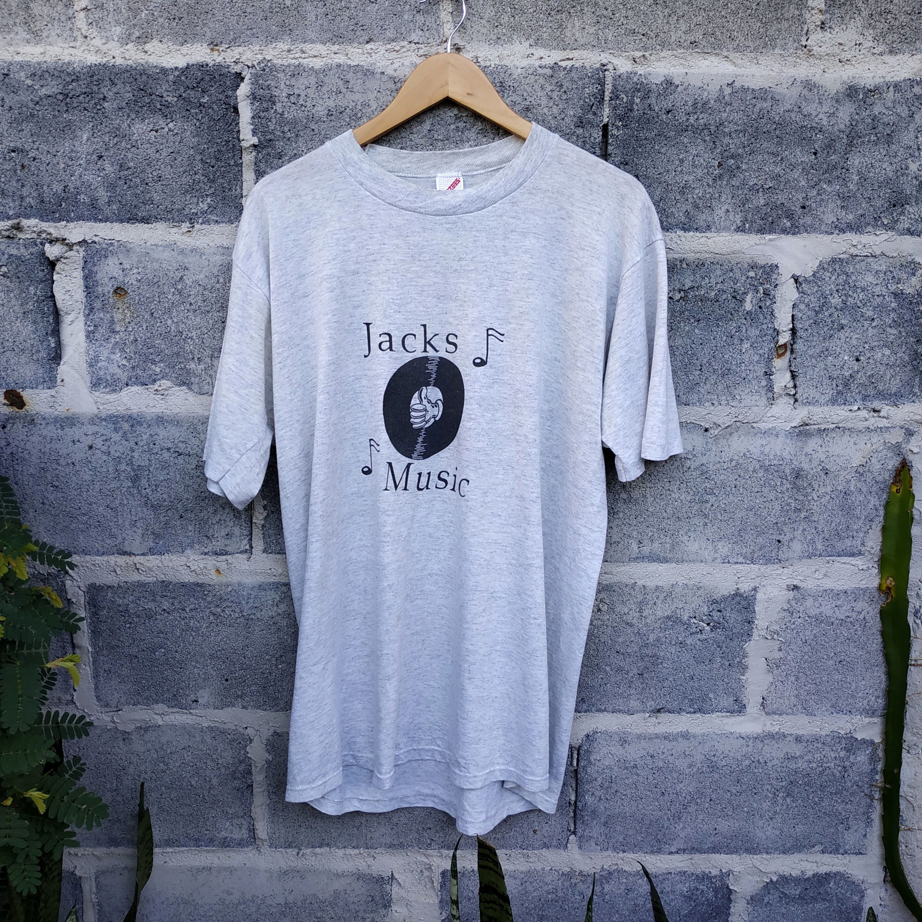 Vintage Vintage 80s Jack Music Vinyl Disc T-Shirt Sz 2XL Size US XXL / EU 58 / 5 - 1 Thumbnail