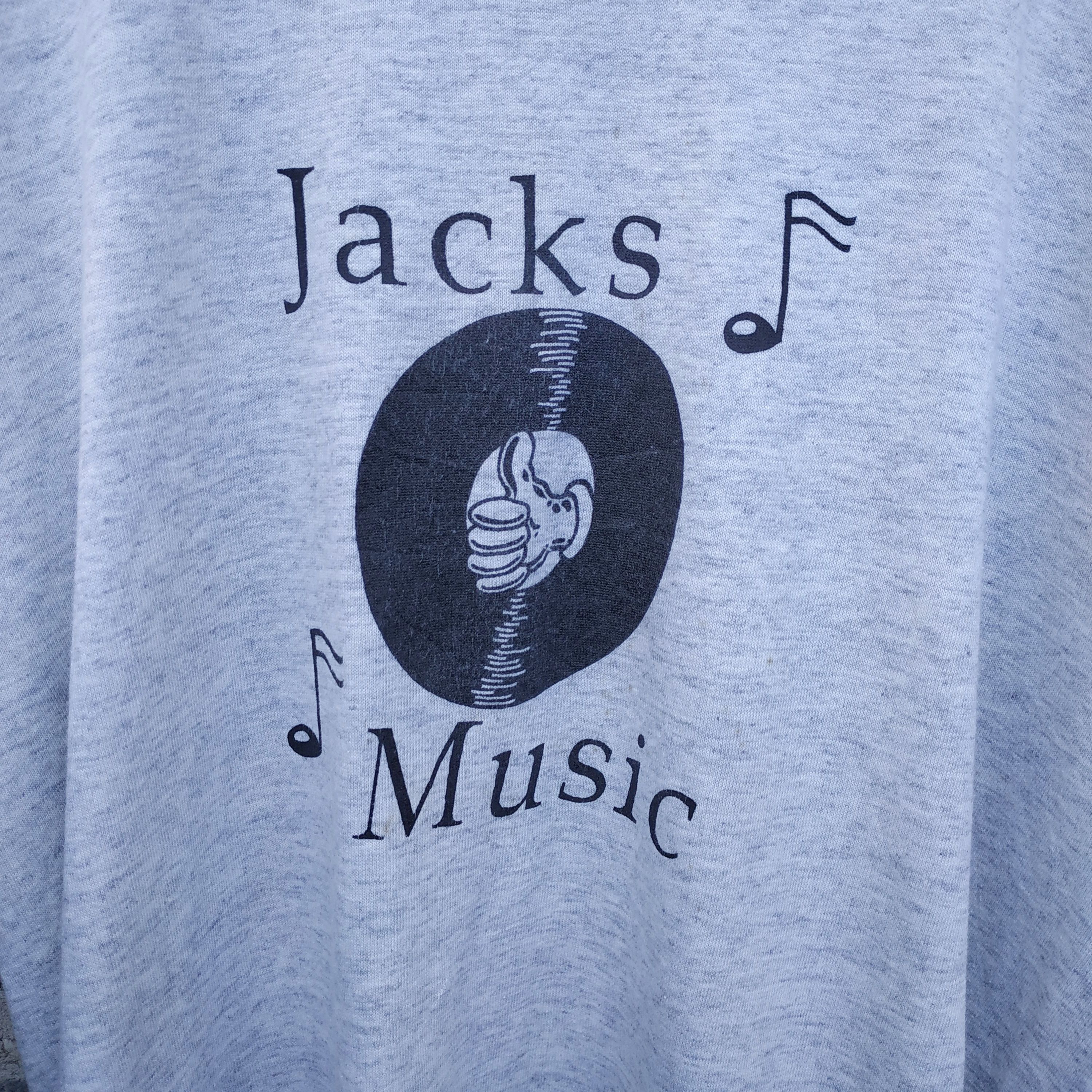 Vintage Vintage 80s Jack Music Vinyl Disc T-Shirt Sz 2XL Size US XXL / EU 58 / 5 - 2 Thumbnail
