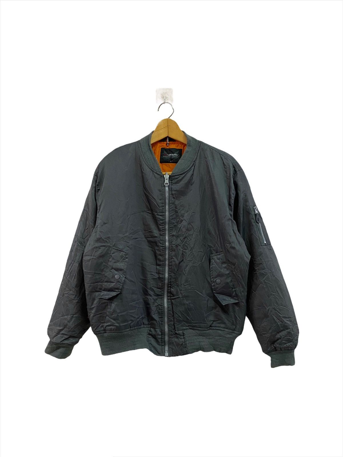 Vintage Red Arrow Distressed Grey Sun Faded Bomber Jackets Size US L / EU 52-54 / 3 - 3 Thumbnail