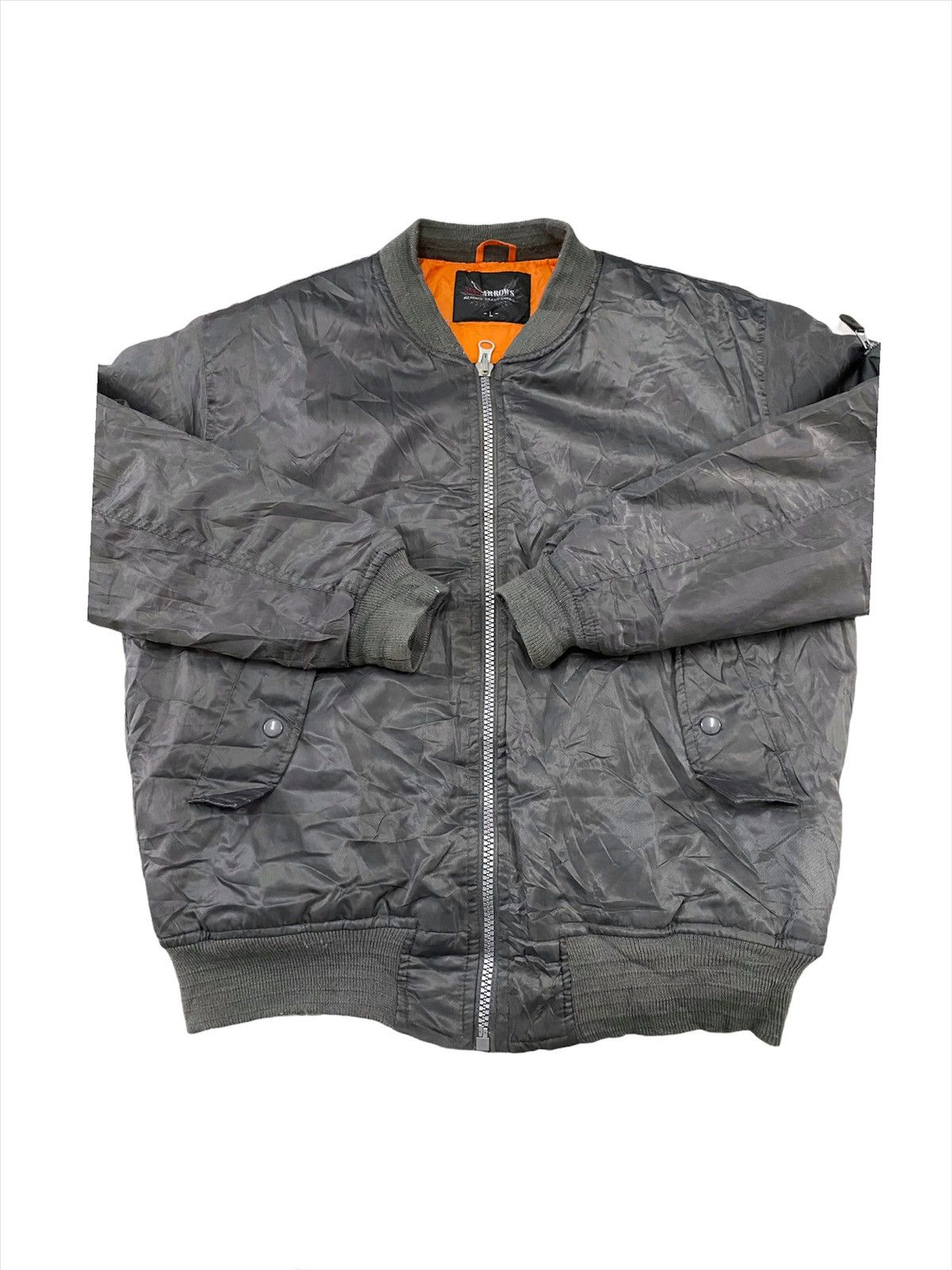 Vintage Red Arrow Distressed Grey Sun Faded Bomber Jackets Size US L / EU 52-54 / 3 - 13 Thumbnail