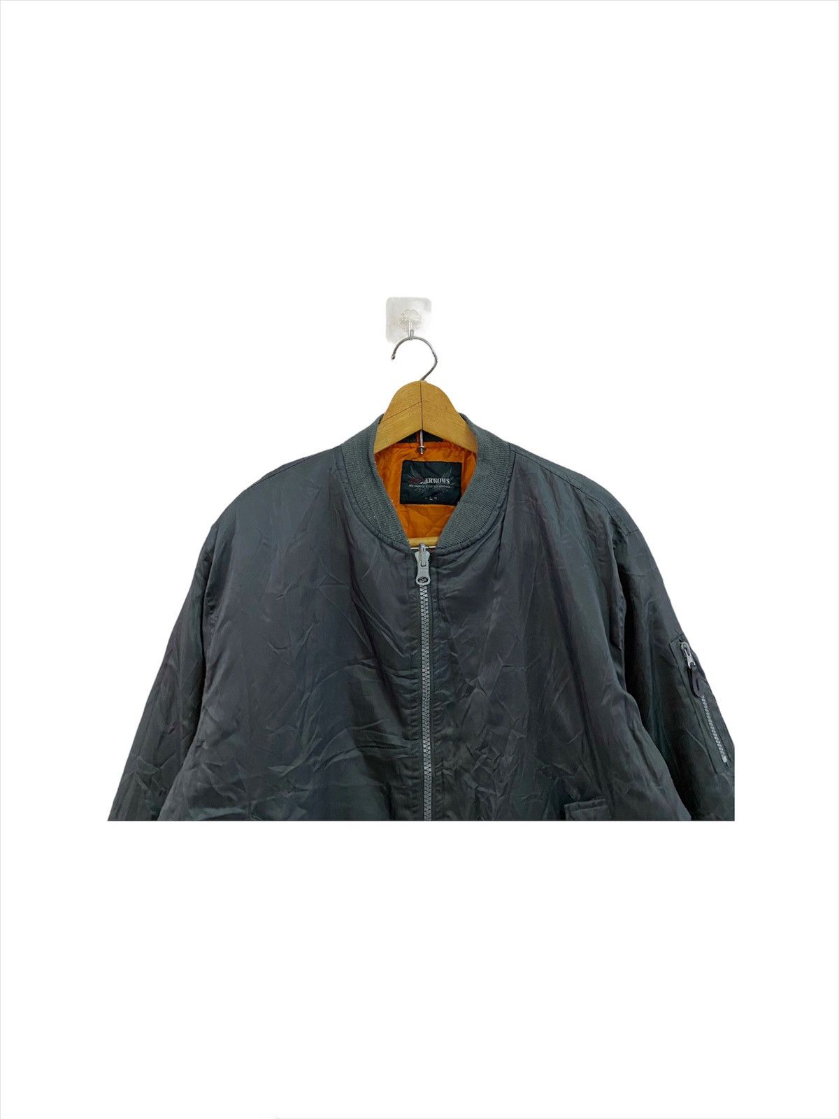 Vintage Red Arrow Distressed Grey Sun Faded Bomber Jackets Size US L / EU 52-54 / 3 - 9 Thumbnail