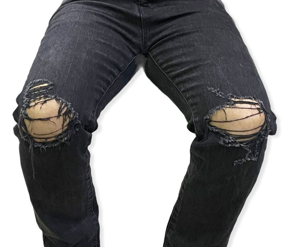 Japanese Brand FOG Style Vintage SUBCIETY Crash Knee Slim Fit Denim Size US 33 - 2 Thumbnail