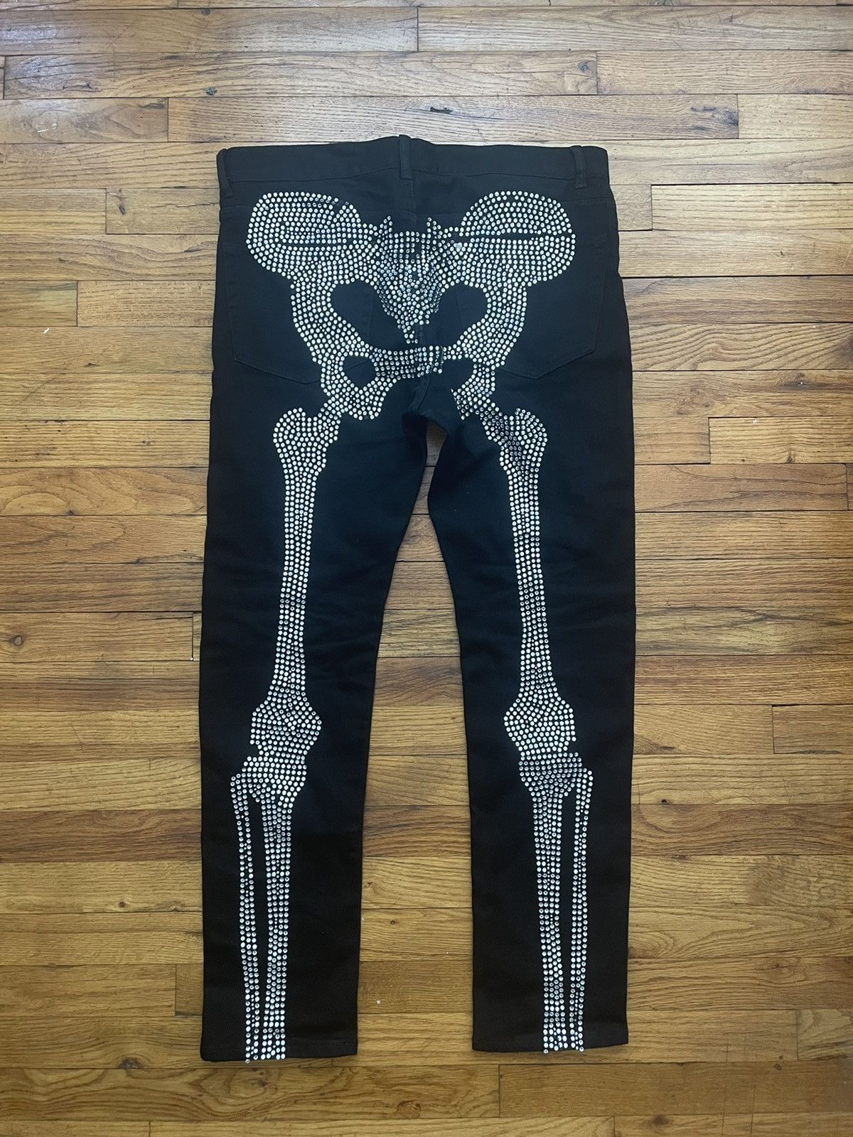 Other Klan Life Black Skeleton Rhinestone Jeans Grailed