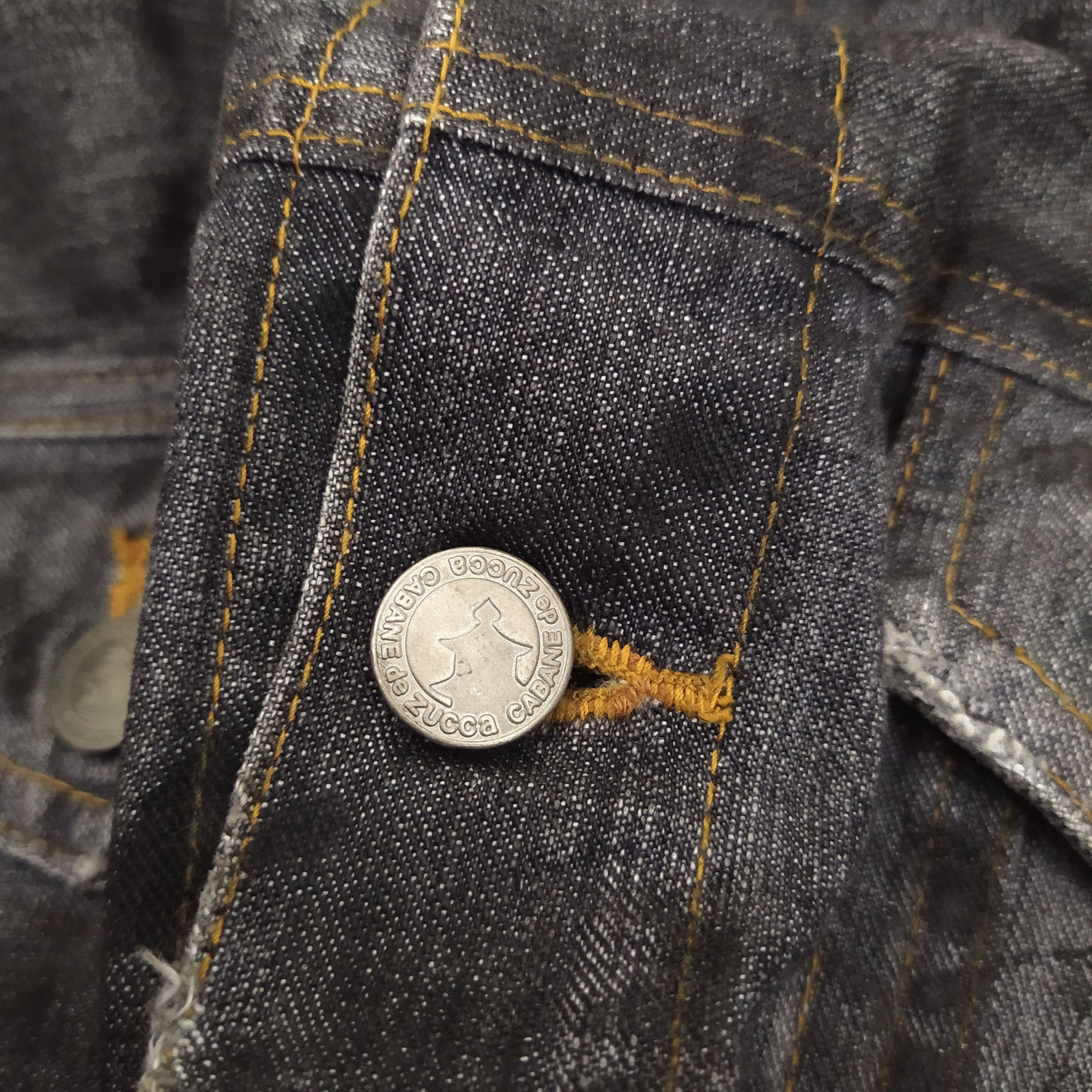 CABANE de ZUCCa CABANE de ZUCCA DENIM DISTRESSED JACKET (D11) Size US S / EU 44-46 / 1 - 9 Thumbnail