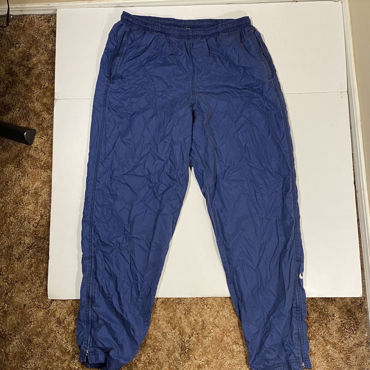 Nike × Vintage Vintage Nike Track Pants Navy Size US 34 / EU 50 - 2 Thumbnail