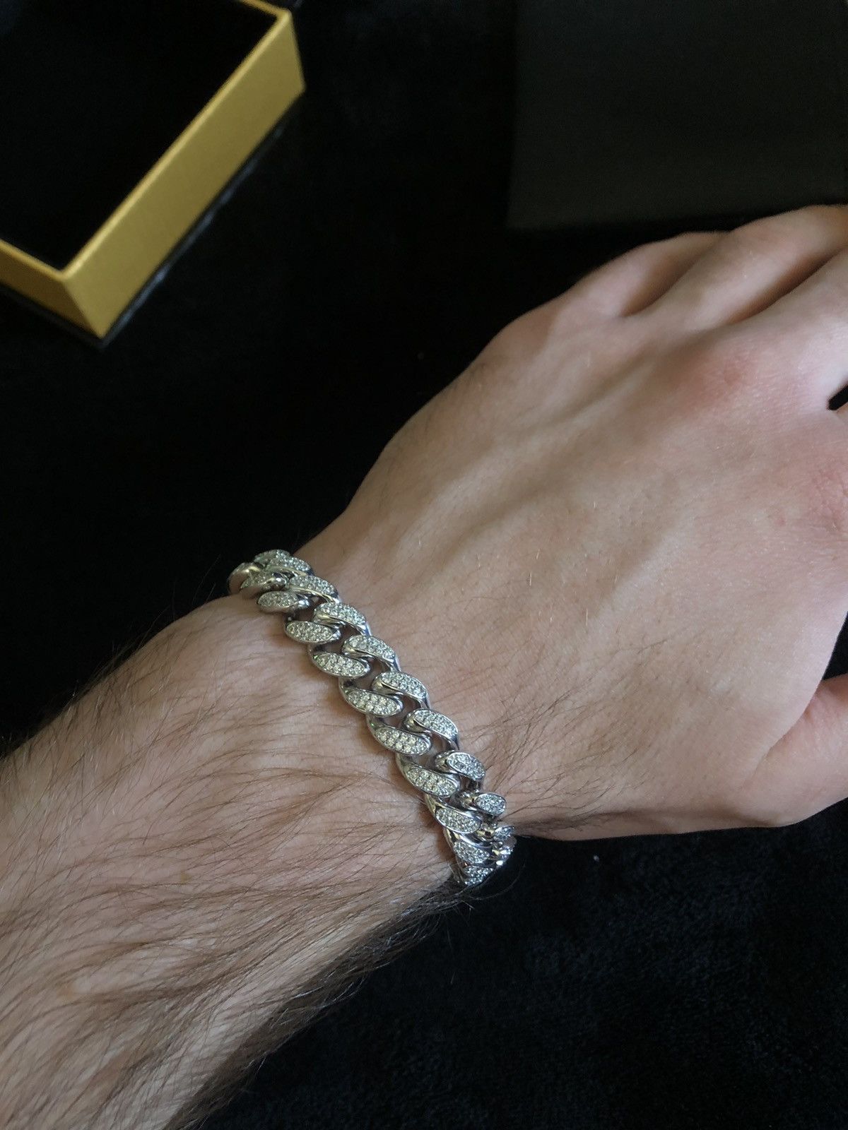 Jewelry Diamond Cuban link 10mm White gold Size ONE SIZE - 4 Thumbnail