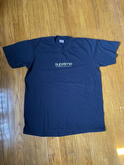 Supreme Supreme Five Boroughs Tee Navy SS21 | Grailed